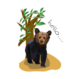 Little bear in vector illustration T-Shirt