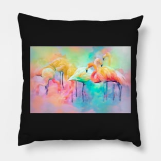 Flamingo Rainbow Pillow