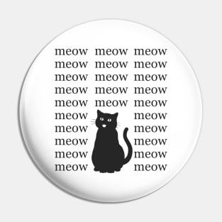 Chatty Cat (Black cat) Pin