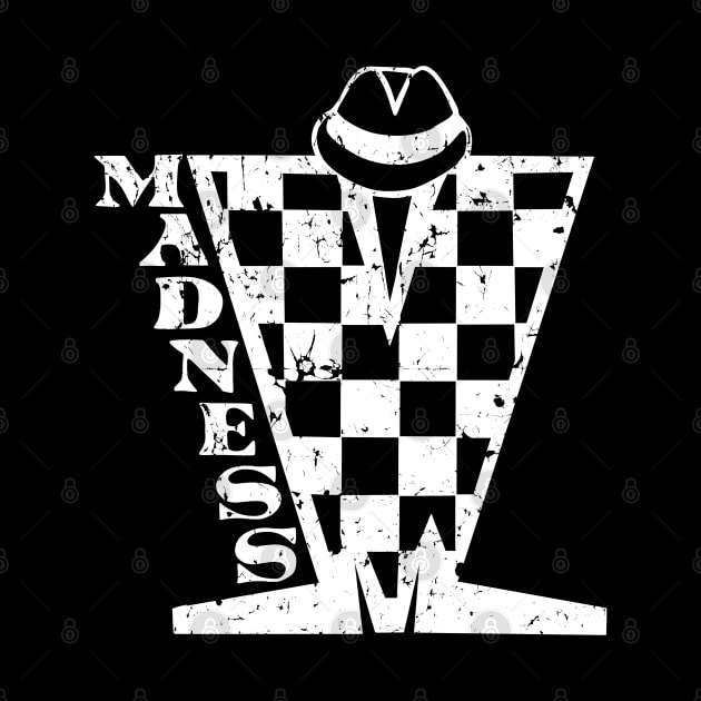Madness Checkerboard HD - Distressed White by Skate Merch