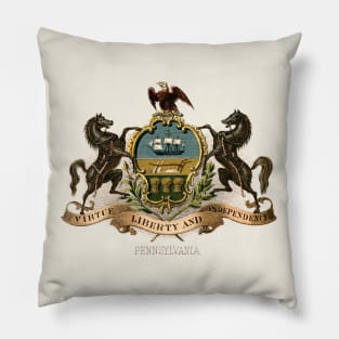 1876 Pennsylvania Coat of Arms Pillow