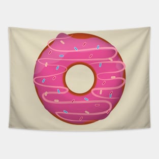 Pastry Donut with Pink Strawberry Frosting Tapestry