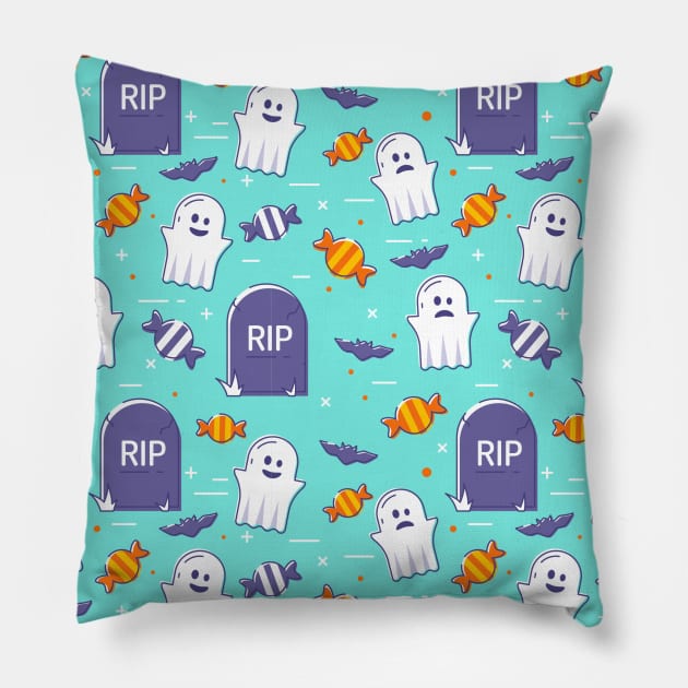 Halloween Pattern Pillow by aquariart