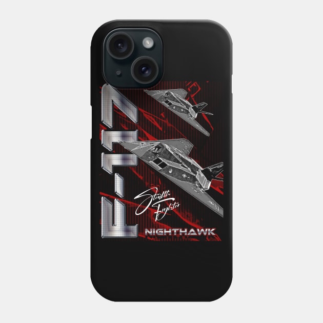 F-117 NIGHTHAWK T SHIRT STEALTH FIGHTER BOMBER JET PLANE Phone Case by aeroloversclothing