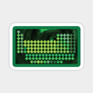 St. Patrick's Day Green Shamrock Periodic Table Magnet