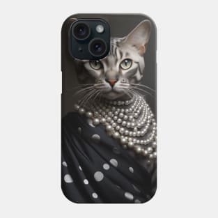 Opulent Silver Bengal Cat Phone Case