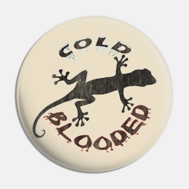 Cold-Blooded Gecko (vintage look) Pin by Debrawib