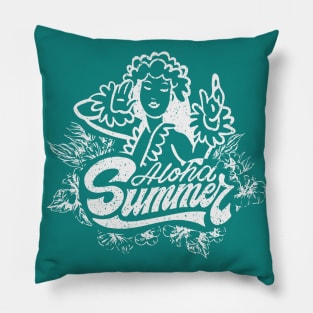 Aloha Summer // Vintage Hawaii Hula Dancer // Hawaiian Hula Girl Pillow