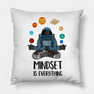 Astronaut Meditating, Yoga, Zen, Mindset Motivational Pillow