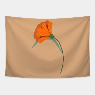 Abstract floral art with nude background Tapestry