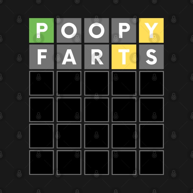 FUNNY WORD GAME POOPY FARTS by apparel.tolove@gmail.com