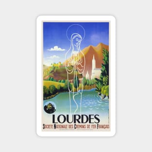 Lourdes France Vintage Poster 1939 Magnet