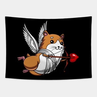 Hamster Pet Valentines Day Love Heart Tapestry