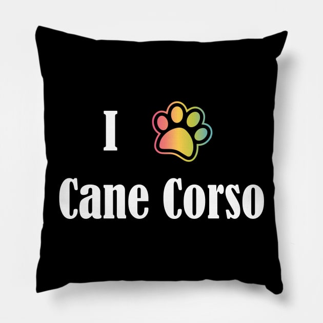 I Heart Cane Corso | I Love Cane Corso Pillow by jverdi28