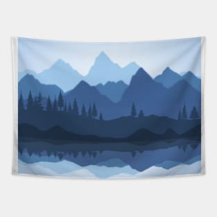 Natural graphic landscape vactor Art Tapestry