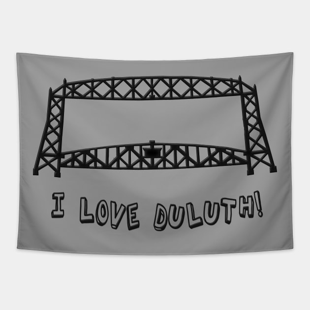 Duluth, Minnesota Aerial Lift Bridge "I Love Duluth" Tapestry by gorff