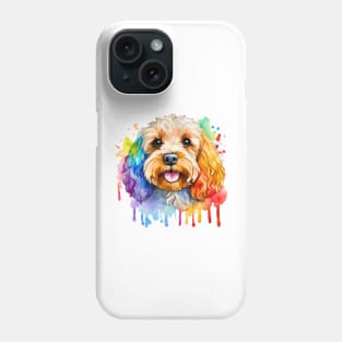 Cockapoo Watercolor Portrait Phone Case