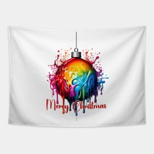 Merry Christmas Ornament Paint Tapestry