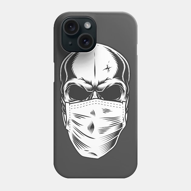 Masked Skull Design Phone Case by Mako Design 