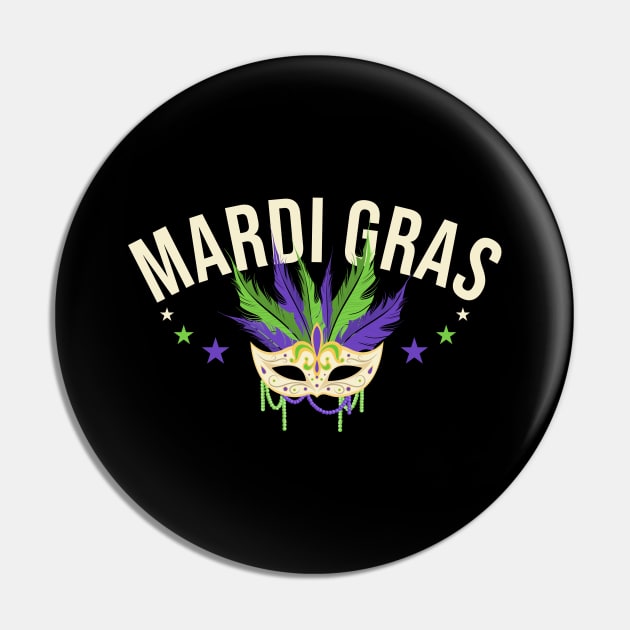 Celebrating Mardi Gras 2020 Colorful Mask Festive Pin by theperfectpresents