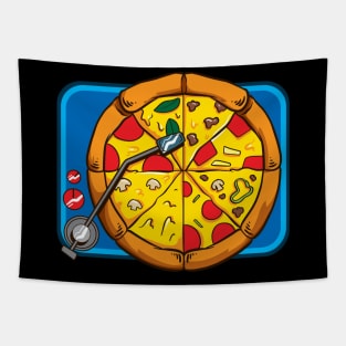 Vinyl Record Pizza Party Tapestry