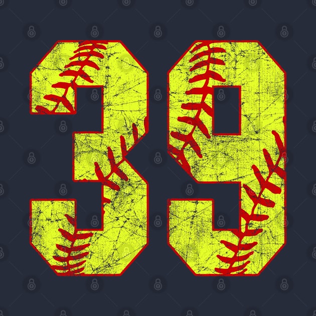 Fastpitch Softball Number 39 #39 Softball Shirt Jersey Uniform Favorite Player Biggest Fan by TeeCreations