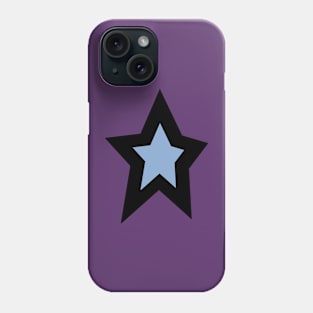 Blue Star Thick Black Line Phone Case