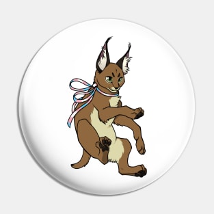 Transgender Pride Caracal (Trans Floppa) Pin