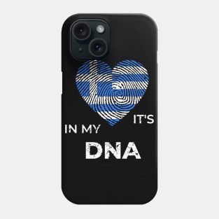 It's In My Dna Greek Flag Greece Genealogy Ancestry Descent Nationality Fingertip Heart Phone Case