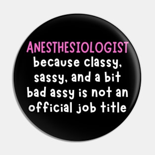 Anesthesiologists Pin