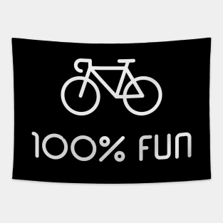 Racing Bike / Road Bike – 100% Fun (Bicycle / White) Tapestry