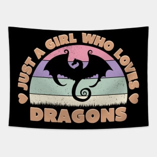 Just a Girl Who Loves Dragons Tapestry