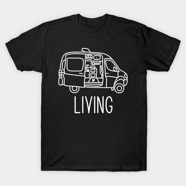 Van Life T Shirt With Minimalist Design Van Life T Shirt With Minimalist Design