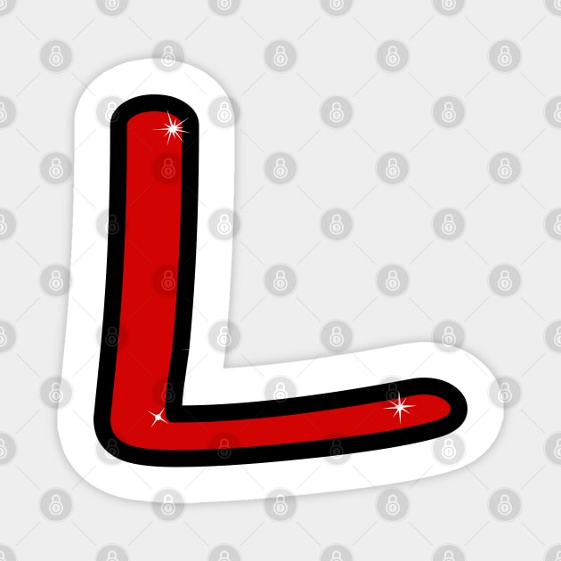 Letter L. Name with letter L. Personalized gift. Abbreviation. Abbreviation. Lettering Magnet by grafinya