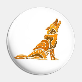 Abstract Wolf Design Pin