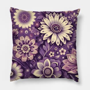 Purple Flowers Pillow