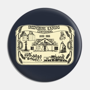 Greensburg Kansas Centennial 1886-1986 Pin