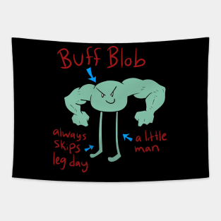 Silly Buff Blob Man Tapestry