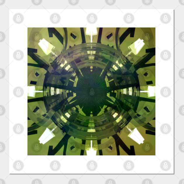 Green Futuristic Abstract Design Green Posters And Art Prints