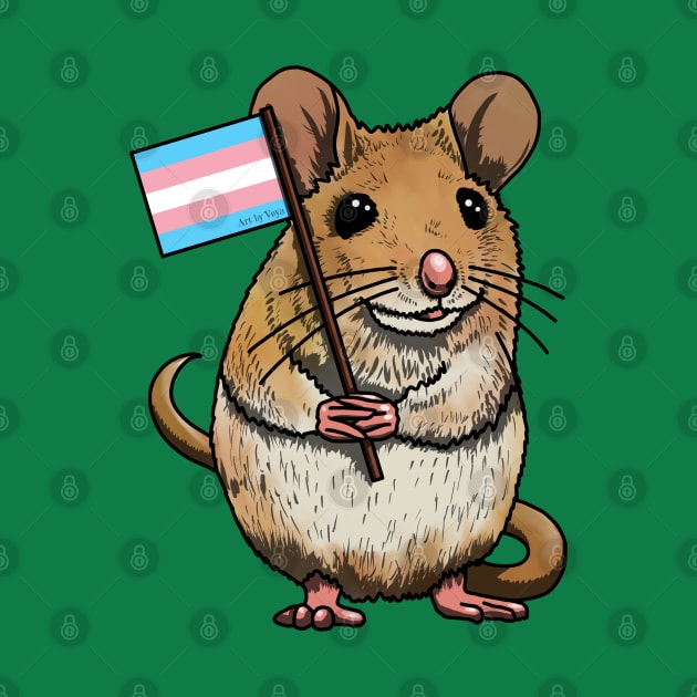 Mouse With Trans Flag by Art by Veya