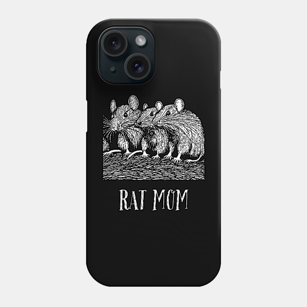 Rat Mom Phone Case by Nova Echo