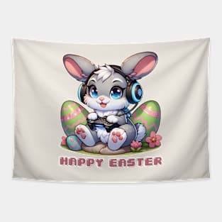 Happy Easter Gamer Bunny Tapestry