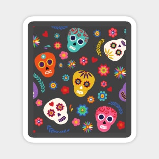 Day of the Dead Dia de los Muertos Print Magnet