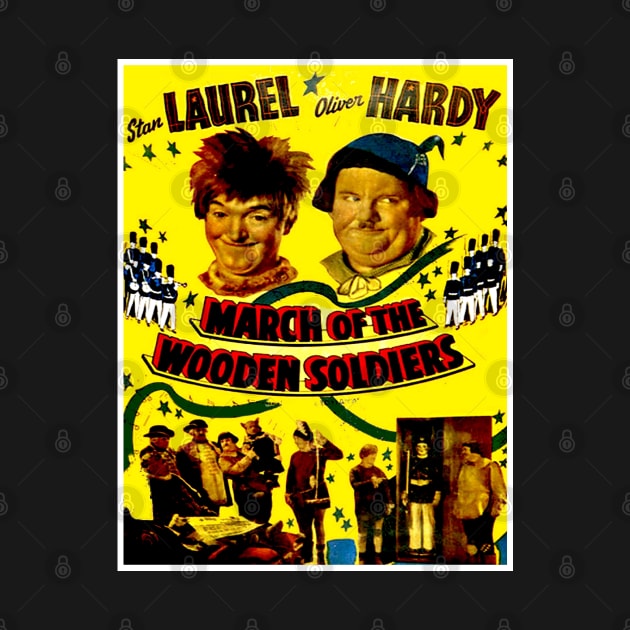 March of the wooden Soldiers Vintage Laurel and Hardy Movie Poster by posterbobs