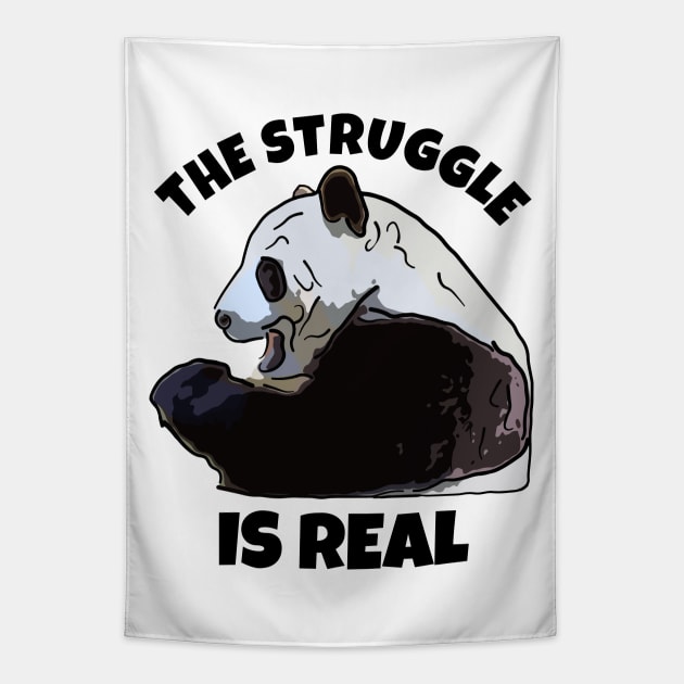 Panda the Struggle is Real Tapestry by ardp13