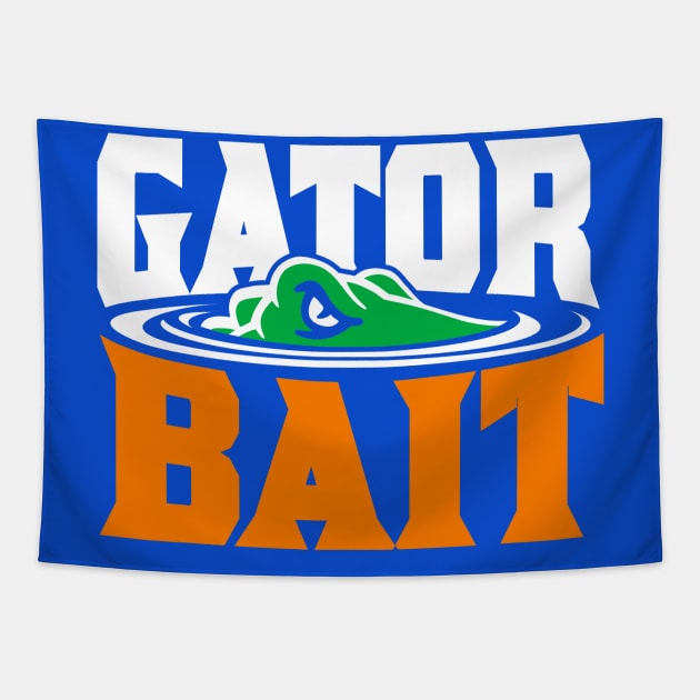 Gator Bait! - On Blue Tapestry by humbulb