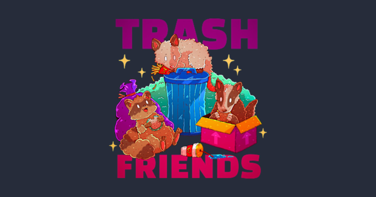 TRASH FRIENDS Trash Pandas TShirt TeePublic