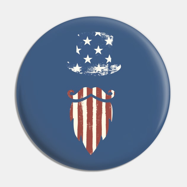 Independence Day Beard Pin by iMadeThis! Tee