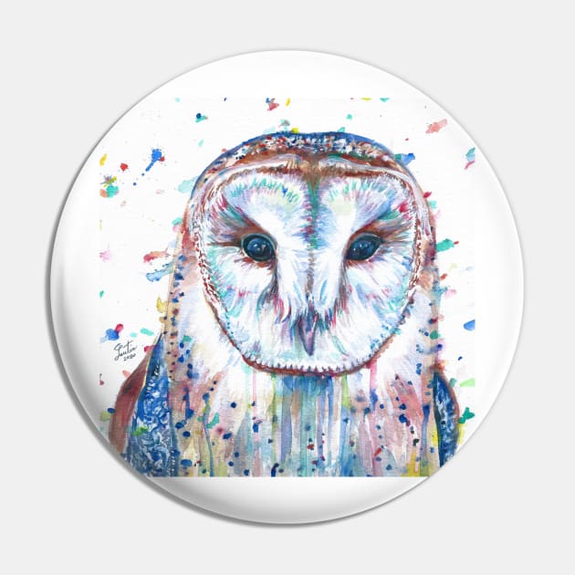 OWL watercolor portrair Pin by lautir