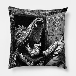 The Dragon Behind the Door Pillow